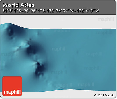 Satellite 3D Map of the Area around 30° 52' 1" S, 172° 28' 29" W