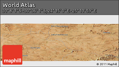 Satellite Panoramic Map of the Area around 30° 52' 1" S, 24° 43' 30" E