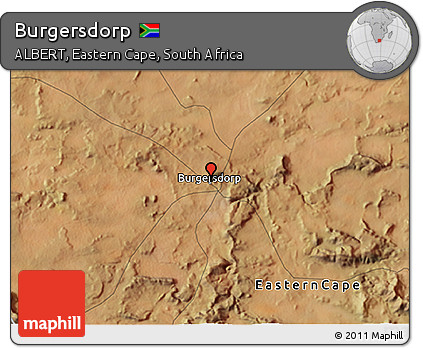 Satellite 3D Map of Burgersdorp