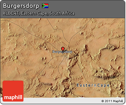 Satellite 3D Map of Burgersdorp