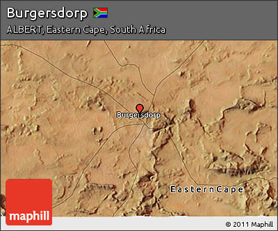 Satellite 3D Map of Burgersdorp