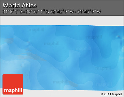 Political 3D Map of the Area around 30° 52' 1" S, 32° 13' 30" W