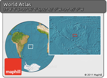Satellite Location Map of the Area around 30° 52' 1" S, 32° 13' 30" W