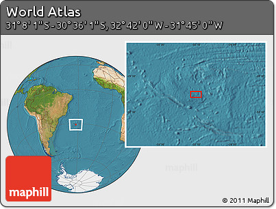Satellite Location Map of the Area around 30° 52' 1" S, 32° 13' 30" W