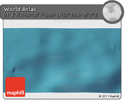 Satellite 3D Map of the Area around 30° 52' 1" S, 35° 46' 29" E