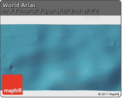 Satellite 3D Map of the Area around 30° 52' 1" S, 35° 46' 29" E