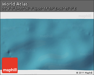 Satellite 3D Map of the Area around 30° 52' 1" S, 35° 46' 29" E