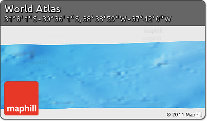 Shaded Relief Panoramic Map of the Area around 30° 52' 1" S, 38° 10' 29" W