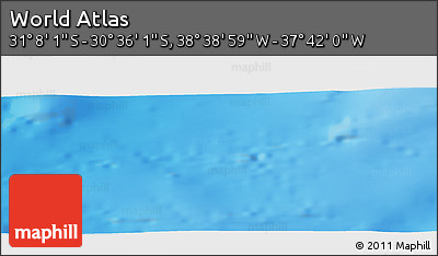 Shaded Relief Panoramic Map of the Area around 30° 52' 1" S, 38° 10' 29" W