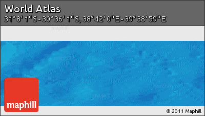Physical Panoramic Map of the Area around 30° 52' 1" S, 39° 10' 29" E