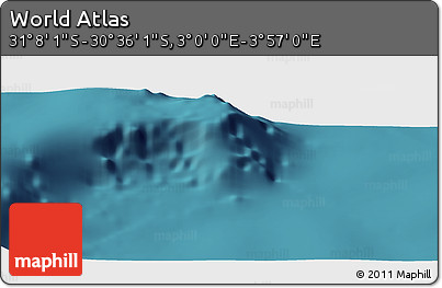 Satellite Panoramic Map of the Area around 30° 52' 1" S, 3° 28' 30" E