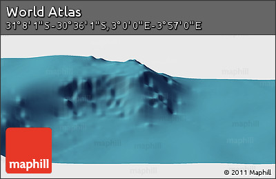 Satellite Panoramic Map of the Area around 30° 52' 1" S, 3° 28' 30" E