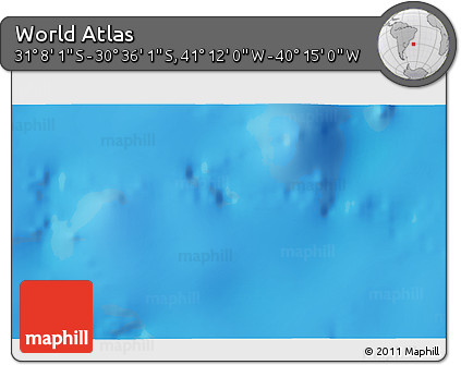 Physical 3D Map of the Area around 30° 52' 1" S, 40° 43' 30" W