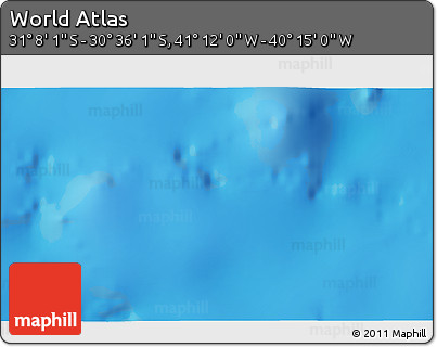 Physical 3D Map of the Area around 30° 52' 1" S, 40° 43' 30" W