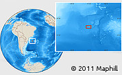 Shaded Relief Location Map of the area around 30° 52' 1" S, 41° 34' 30" W