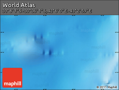 Physical Map of the Area around 30° 52' 1" S, 42° 34' 30" E