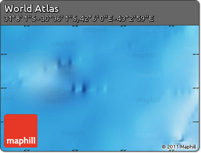 Physical Map of the Area around 30° 52' 1" S, 42° 34' 30" E