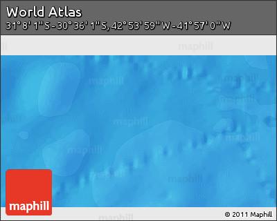 Political 3D Map of the Area around 30° 52' 1" S, 42° 25' 29" W