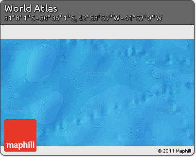Political 3D Map of the Area around 30° 52' 1" S, 42° 25' 29" W