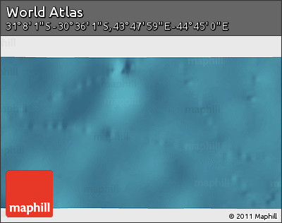 Satellite 3D Map of the Area around 30° 52' 1" S, 44° 16' 29" E