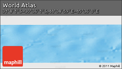 Physical Panoramic Map of the Area around 30° 52' 1" S, 45° 7' 30" E