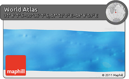 Physical Panoramic Map of the Area around 30° 52' 1" S, 47° 40' 29" E