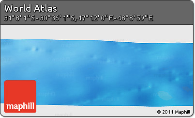 Physical Panoramic Map of the Area around 30° 52' 1" S, 47° 40' 29" E