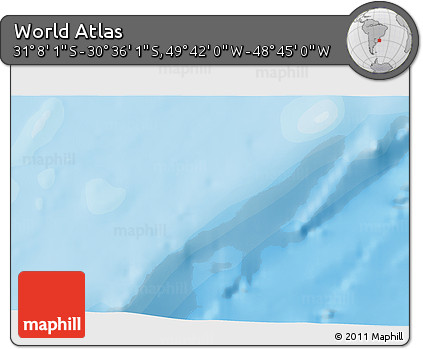 Political 3D Map of the Area around 30° 52' 1" S, 49° 13' 30" W