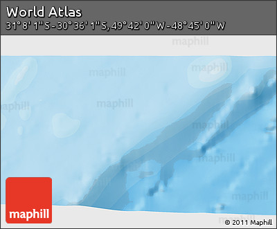 Political 3D Map of the Area around 30° 52' 1" S, 49° 13' 30" W