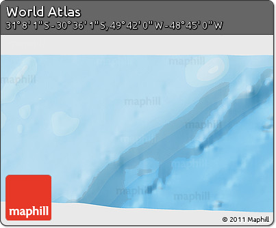 Political 3D Map of the Area around 30° 52' 1" S, 49° 13' 30" W