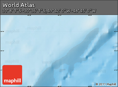 Physical Map of the Area around 30° 52' 1" S, 49° 13' 30" W