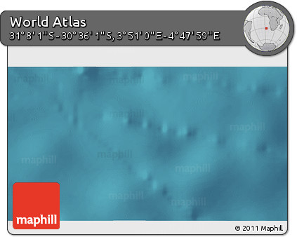 Satellite 3D Map of the Area around 30° 52' 1" S, 4° 19' 30" E
