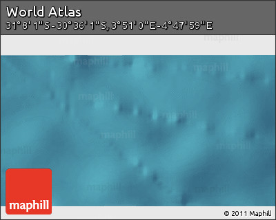 Satellite 3D Map of the Area around 30° 52' 1" S, 4° 19' 30" E