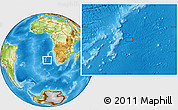 Physical Location Map of the area around 30° 52' 1" S, 4° 19' 30" E