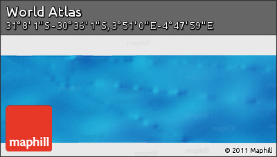 Physical Panoramic Map of the Area around 30° 52' 1" S, 4° 19' 30" E