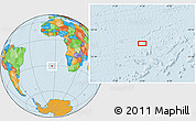 Political Location Map of the area around 30° 52' 1" S, 4° 10' 30" W