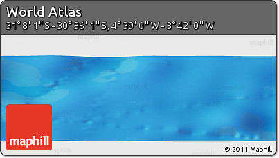 Physical Panoramic Map of the Area around 30° 52' 1" S, 4° 10' 30" W