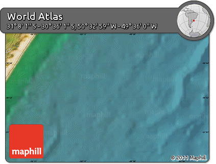 Satellite Map of the Area around 30° 52' 1" S, 50° 4' 30" W