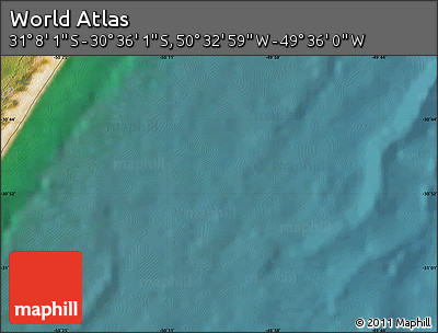 Satellite Map of the Area around 30° 52' 1" S, 50° 4' 30" W