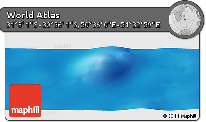 Physical Panoramic Map of the Area around 30° 52' 1" S, 51° 4' 30" E