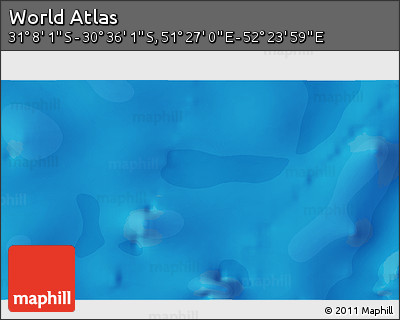 Political 3D Map of the Area around 30° 52' 1" S, 51° 55' 29" E