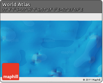 Political 3D Map of the Area around 30° 52' 1" S, 51° 55' 29" E