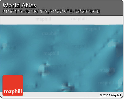 Satellite 3D Map of the Area around 30° 52' 1" S, 51° 55' 29" E