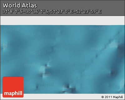 Satellite 3D Map of the Area around 30° 52' 1" S, 51° 55' 29" E