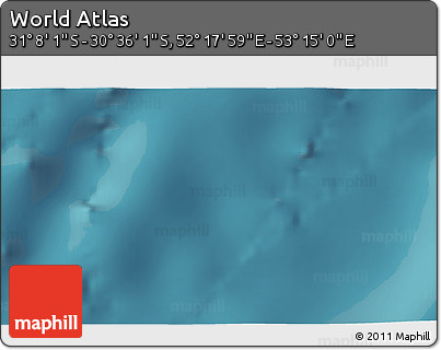 Satellite 3D Map of the Area around 30° 52' 1" S, 52° 46' 29" E