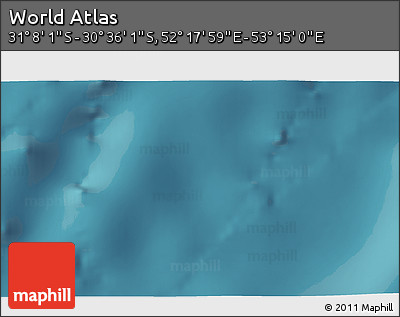 Satellite 3D Map of the Area around 30° 52' 1" S, 52° 46' 29" E