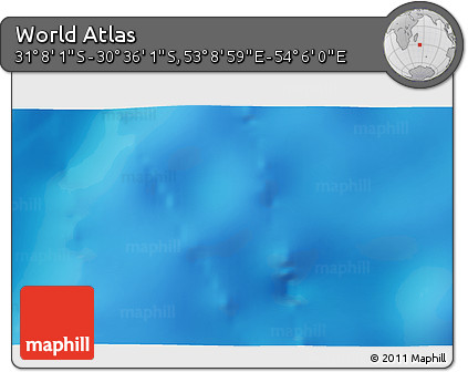 Physical 3D Map of the Area around 30° 52' 1" S, 53° 37' 30" E