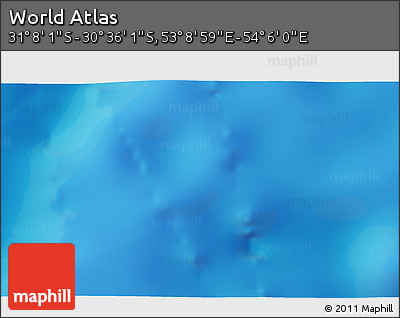 Physical 3D Map of the Area around 30° 52' 1" S, 53° 37' 30" E