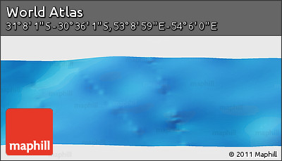 Physical Panoramic Map of the Area around 30° 52' 1" S, 53° 37' 30" E