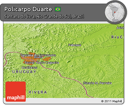 Physical Panoramic Map of Policarpo Duarte